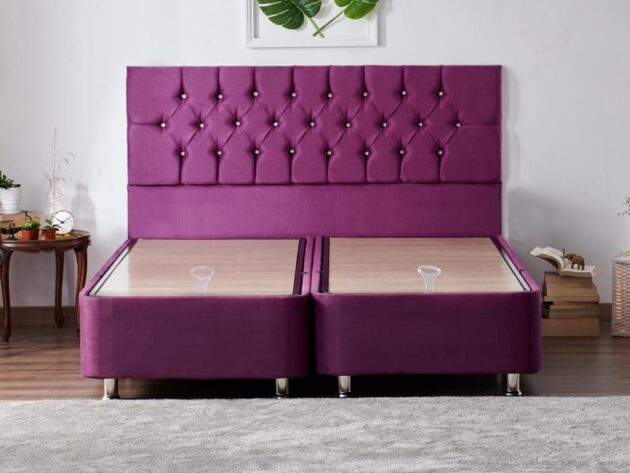 140x190 cm Violet Baza Başlık Seti
