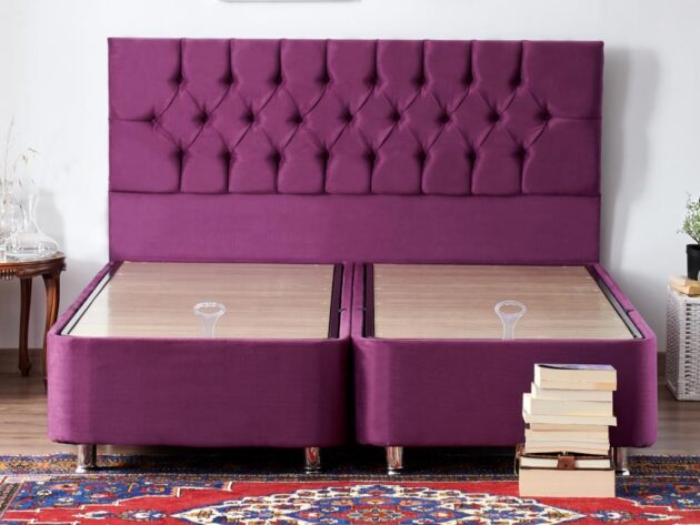 160x200 cm Purple Baza Başlık Seti