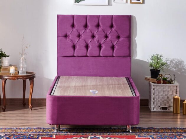 80x180 cm Purple Baza Başlık Seti